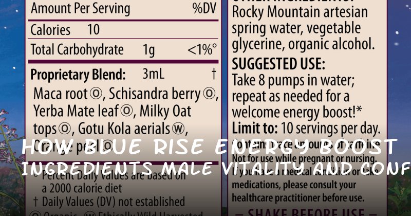 How Blue Rise Energy Ingredients Boost Male Vitality and Confidence