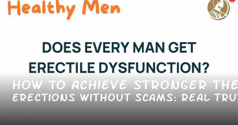 How to Achieve Stronger Erections Without Scams: The Real Truth Behind Top Erectile Dysfunction Products
