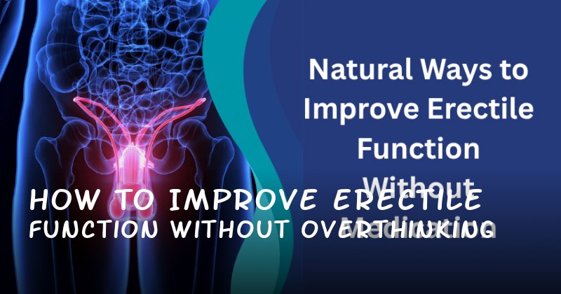 How to Improve Erectile Function Without Overthinking