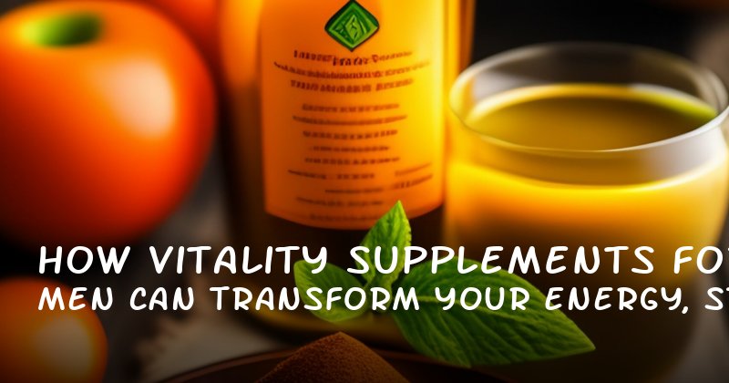 How Vitality Supplements for Men Can Transform Your Energy, Stamina, and Confidence