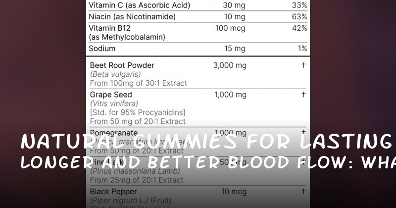 Natural Gummies for Lasting Longer and Better Blood Flow: What You Need to Know