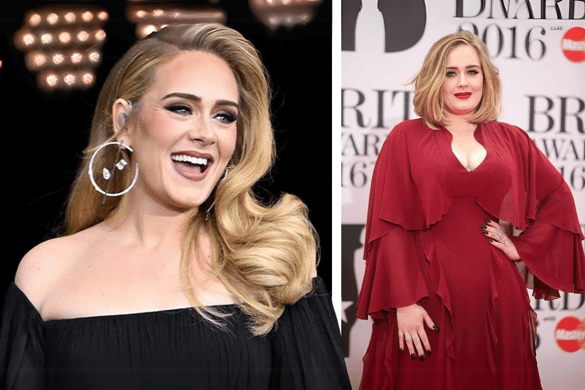 adele weight loss red dress Adele 'F**king Disappointed' In How Women Reacted To Her 100 Lb Weight Loss