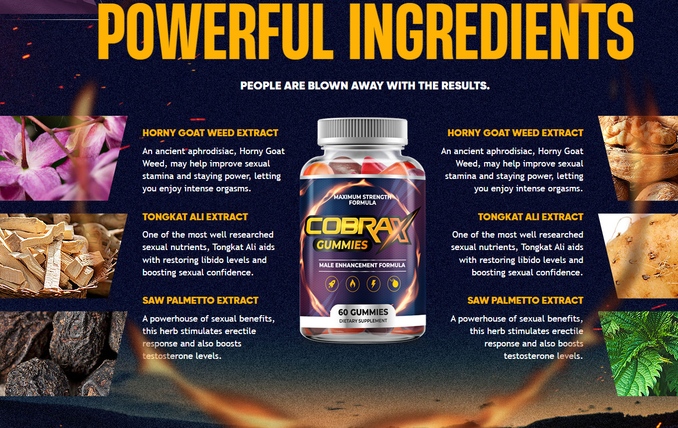 CobraX Male Gummies United States Ingredients
